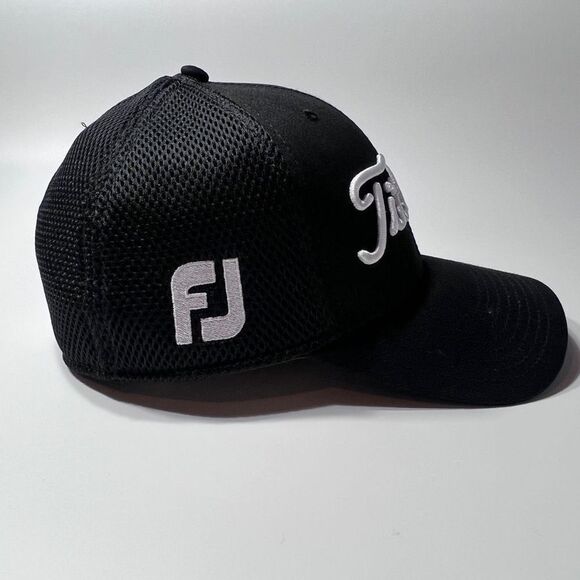 Titleist FJ FootJoy Tour Elite Troy Fit Hat Medium-Large Black Mesh Back - Picture 6 of 8